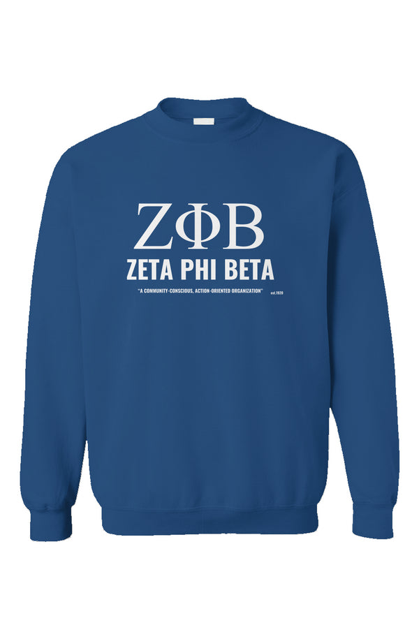 Embroidered Zeta Legacy Crewneck