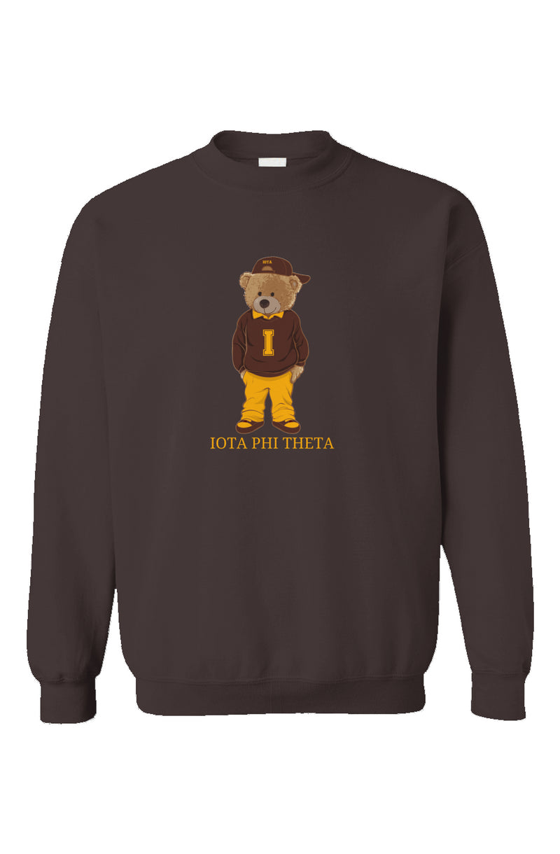 Embroidered Iota Bear Crewneck