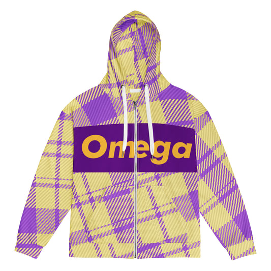 Omega Plaid zip hoodie