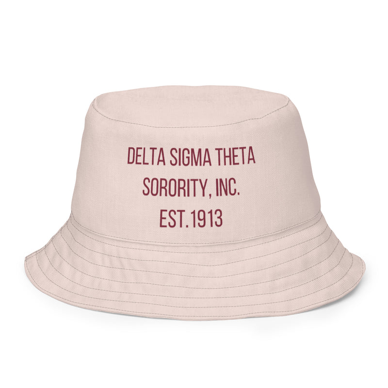 Delta Flat Flower Reversible bucket hat