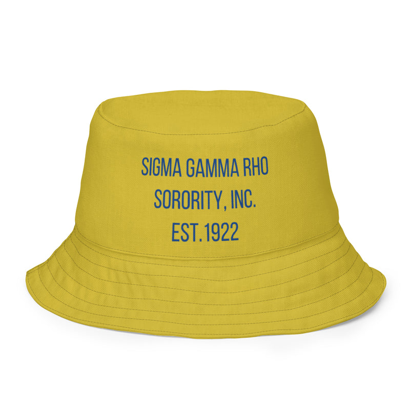 SGRho Flat Flower Reversible bucket hat