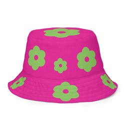 AKA Flat Flower Reversible bucket hat