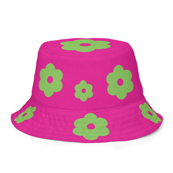 AKA Flat Flower Reversible bucket hat