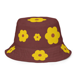 Iota Flat Flower bucket hat