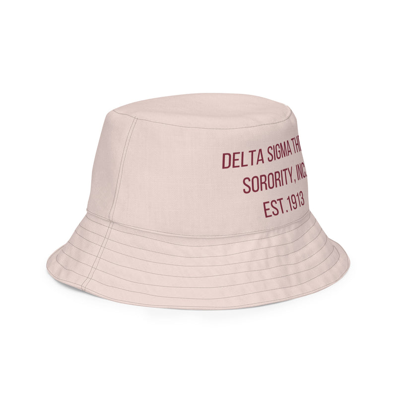 Delta Flat Flower Reversible bucket hat