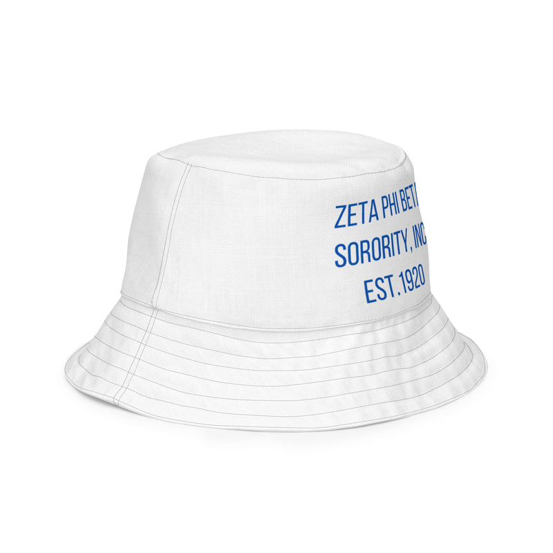 Zeta Flat Flower Reversible bucket hat