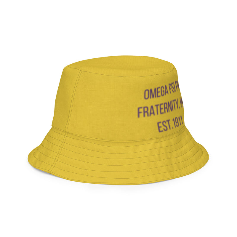 Omega Flat Flower bucket hat