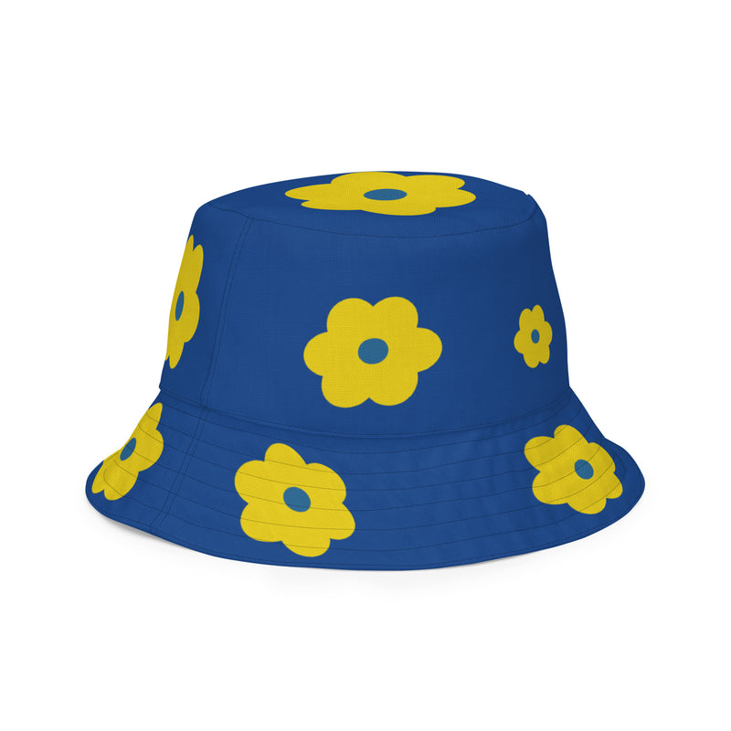 SGRho Flat Flower Reversible bucket hat