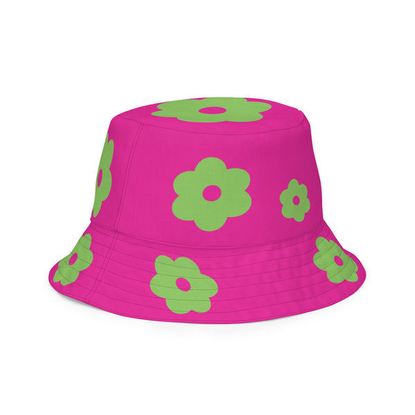 AKA Flat Flower Reversible bucket hat