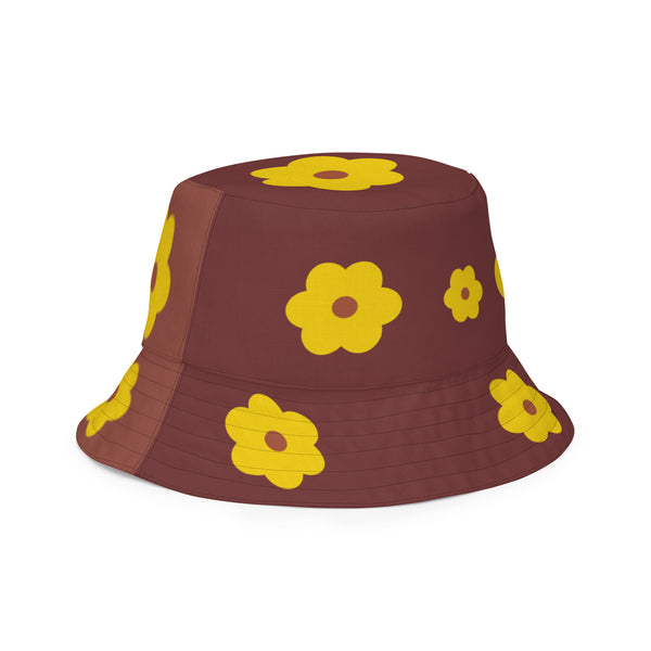 Iota Flat Flower bucket hat