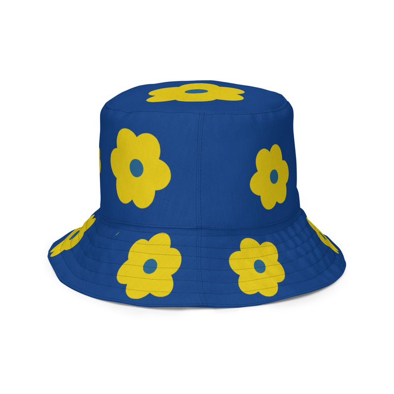 SGRho Flat Flower Reversible bucket hat