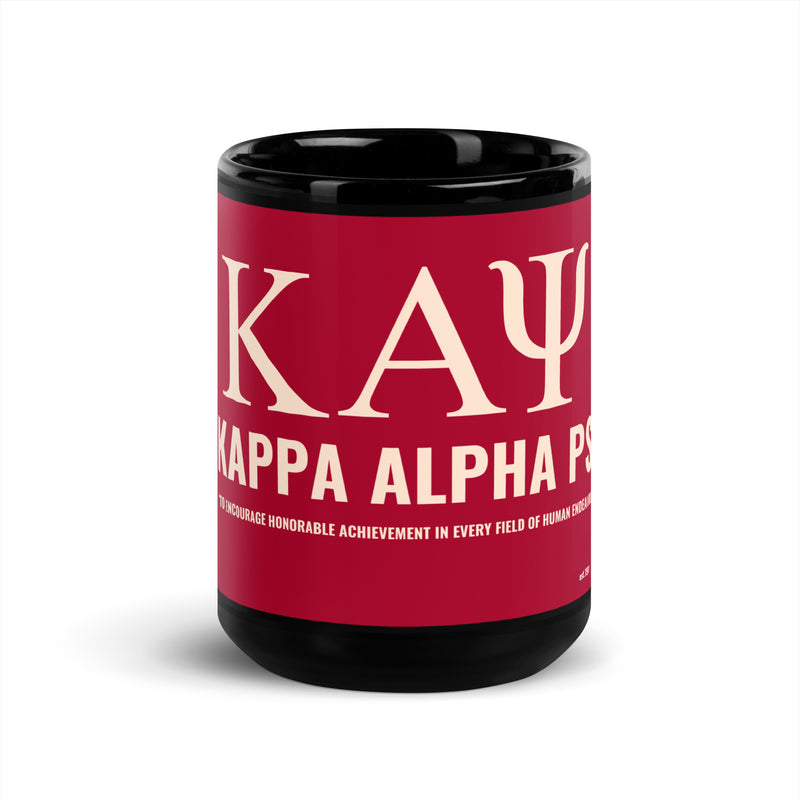 Kappa Black Glossy Mug