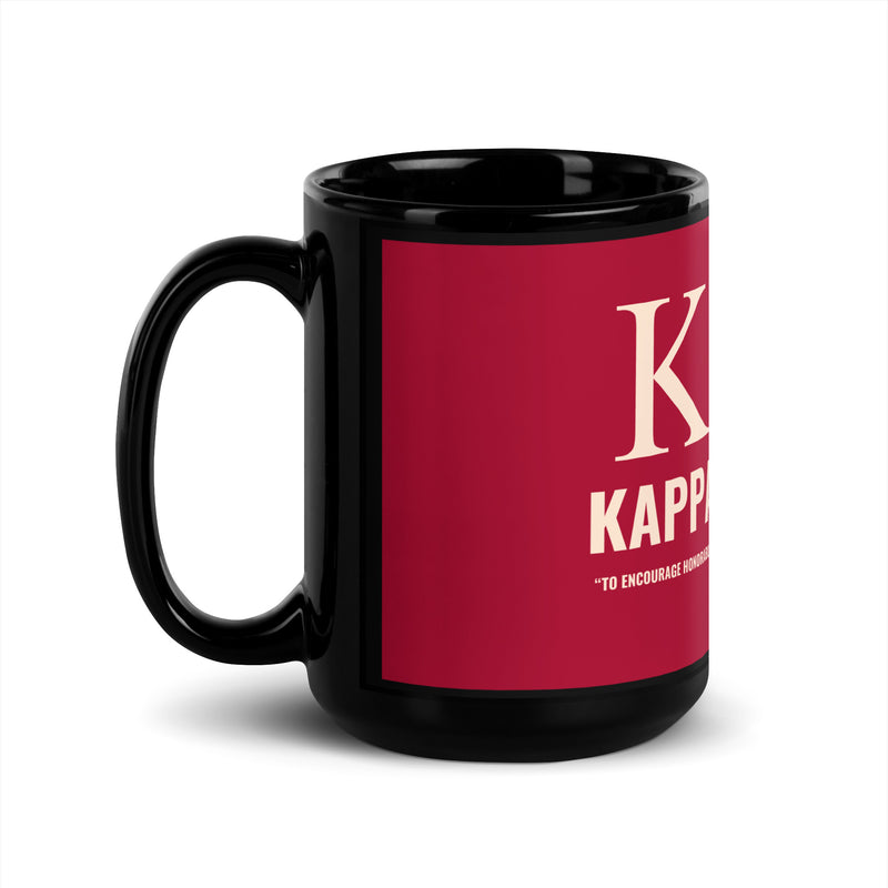 Kappa Black Glossy Mug