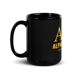 Alpha Black Glossy Mug