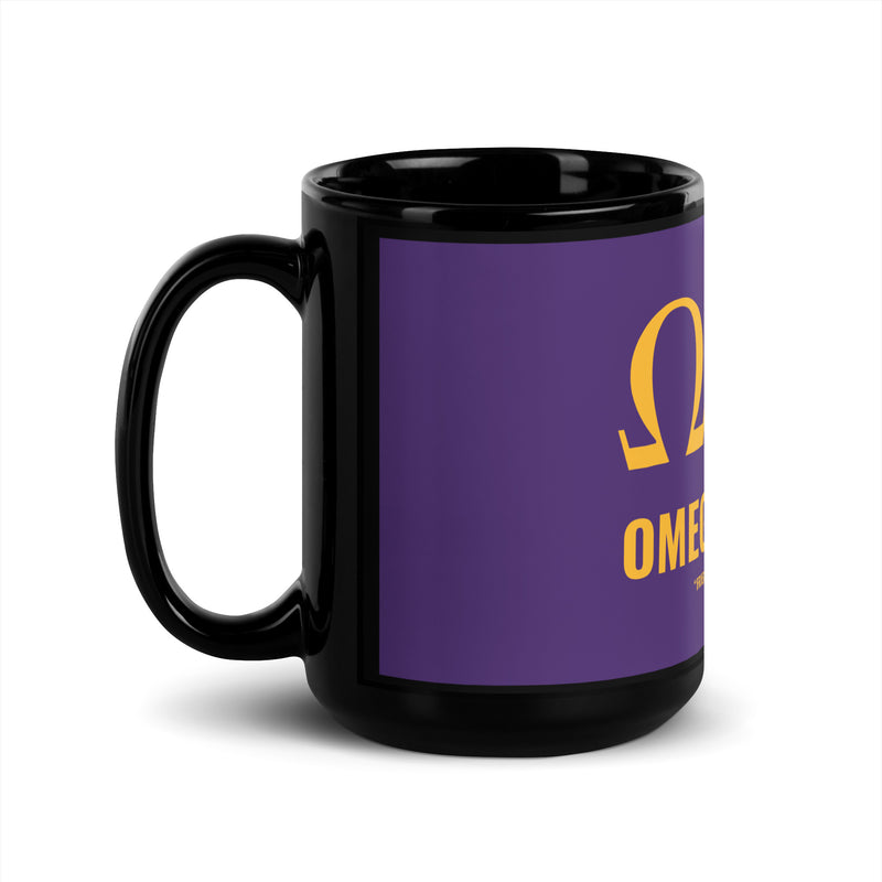 Omega Black Glossy Mug