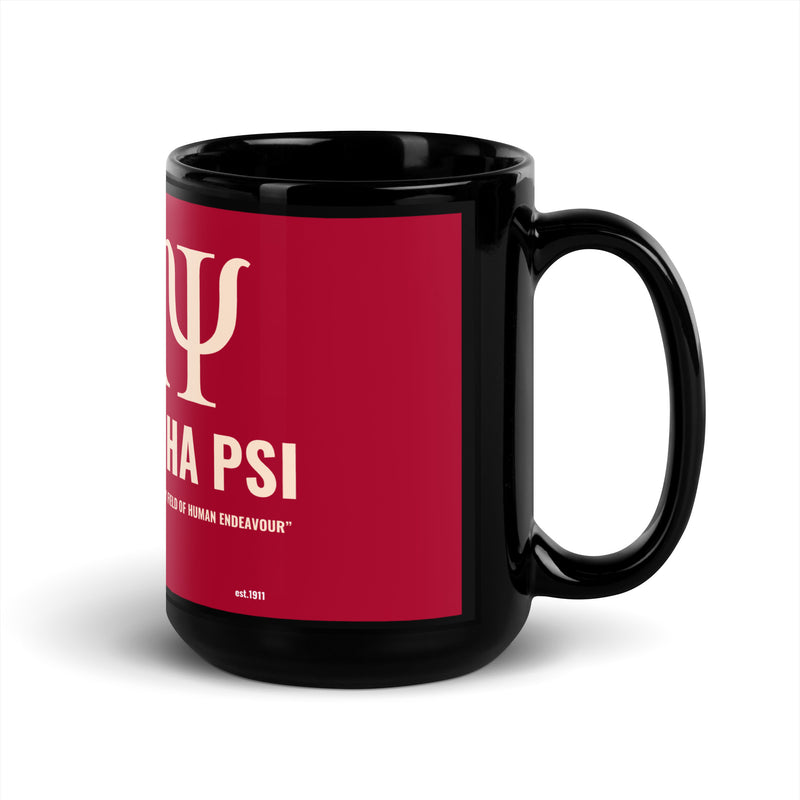 Kappa Black Glossy Mug