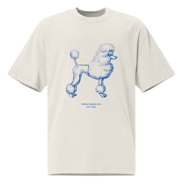 SGRho Poodle Oversized faded t-shirt