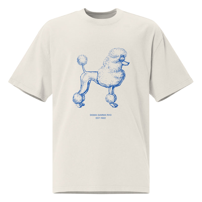 SGRho Poodle Oversized faded t-shirt